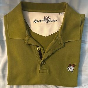Robert Graham Olive Green Polo Shirt